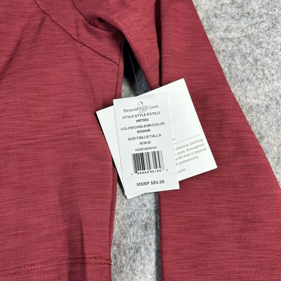 Beyond Yoga Top Women's Medium Heather Rib Frame Cropped Pullover Square Neck - Picture 6 of 8